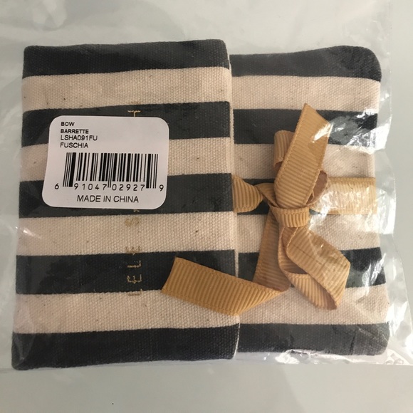 LELE SADOUGHI Fuchsia Petite Velvet Bow Barrette - Picture 3 of 8